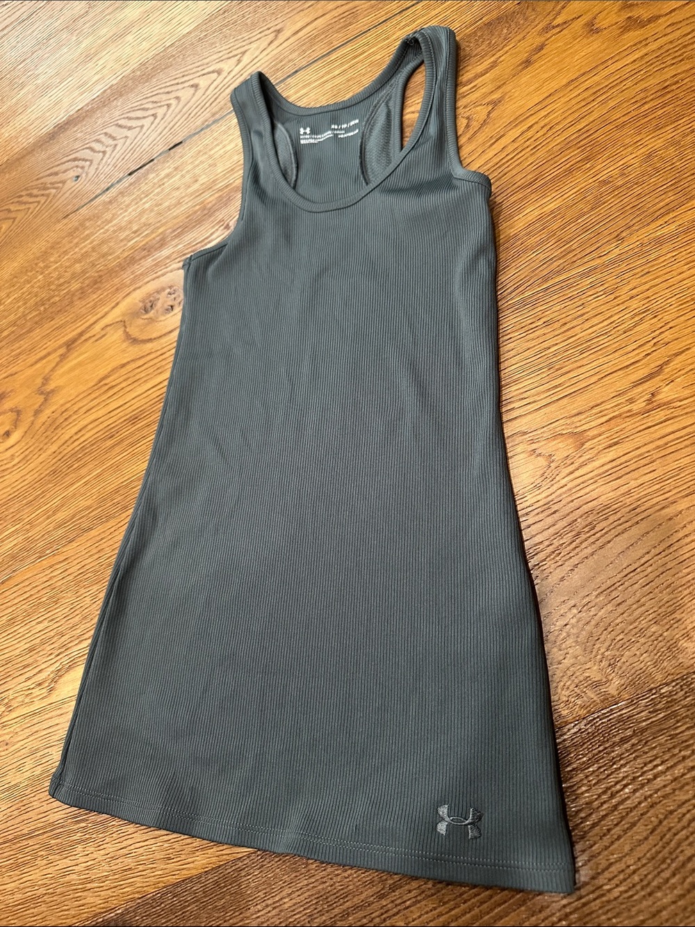 Under Armour Grey Ribbed Racerback Athletic Tank